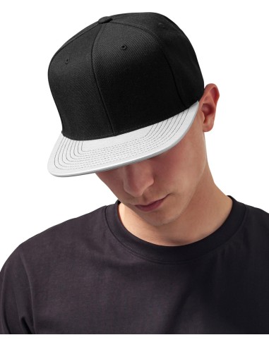 F-6089PU-Visière snapback métallique